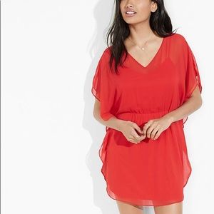 EXPRESS - Red Mini Caftan Dress